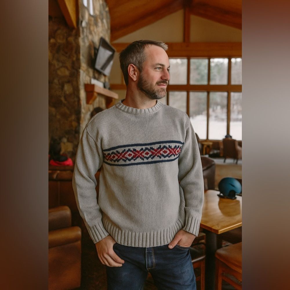 Eddie Bauer Men’s Ski Sweater size Large Tall